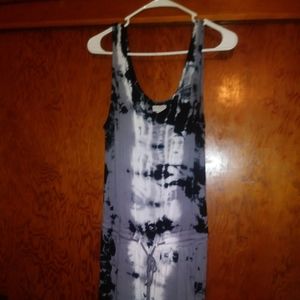 Black, Gray & White Tie Dye Romper